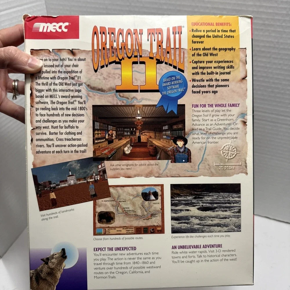 Vintage Oregon Trail II CD-ROM for PC Or Macintosh MECC (1994) With Box‎ & VHS